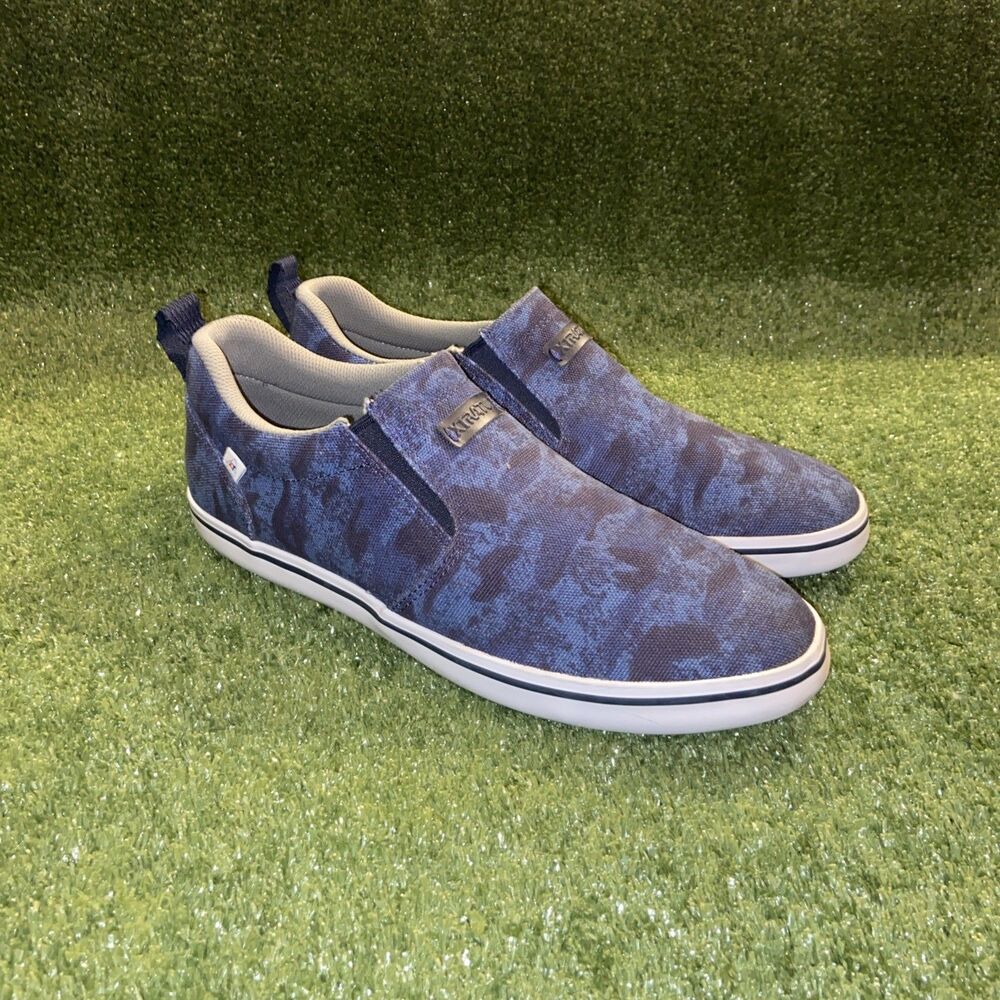 Xtratuf Men's Sharkbyte ECO Deck Shoes Blue Camo Size 11.5 Sneakers